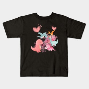 Cute Dinosaur art Kids T-Shirt